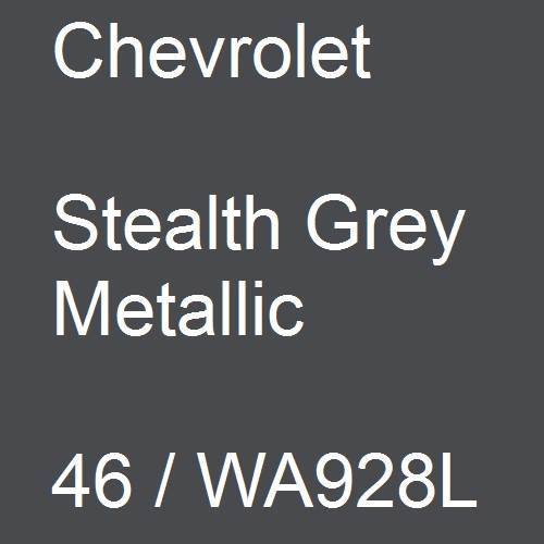 Chevrolet, Stealth Grey Metallic, 46 / WA928L.